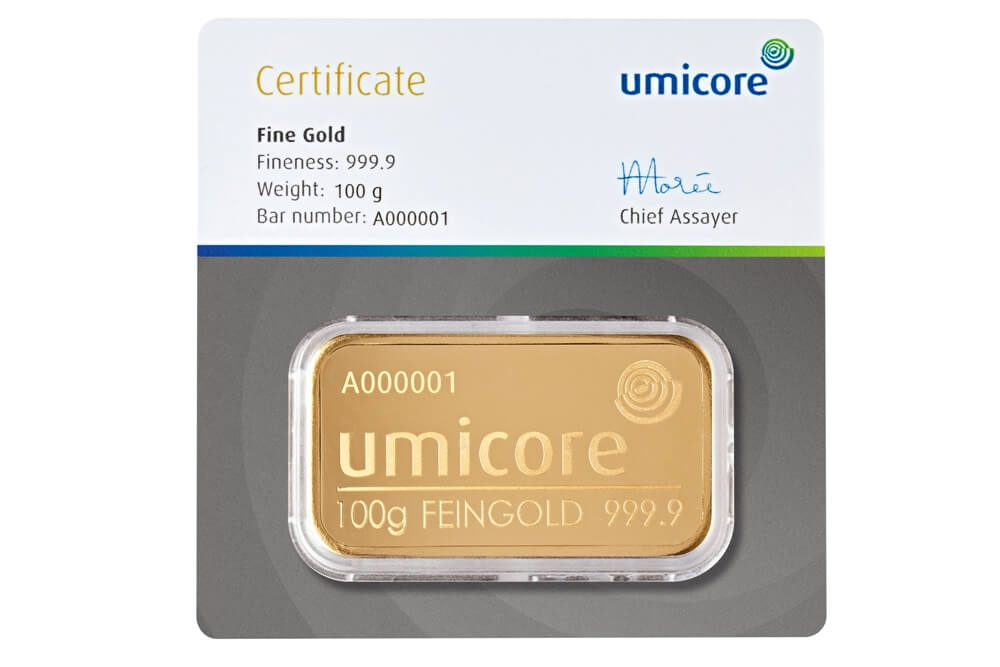 100g Gold Bar | Umicore